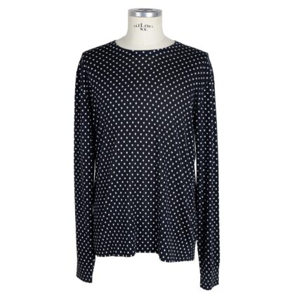 Dolce & Gabbana - Elegant Dot Print Silk Crew Neck Sweater