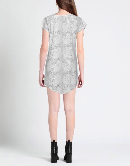 Yes Zee - Chic Leopard Print Dress in Grey Tones