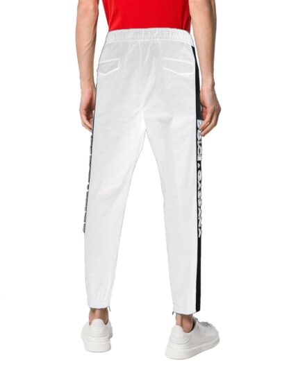 Dolce & Gabbana - Elegant Cotton Drawstring Trousers with Logo Bands