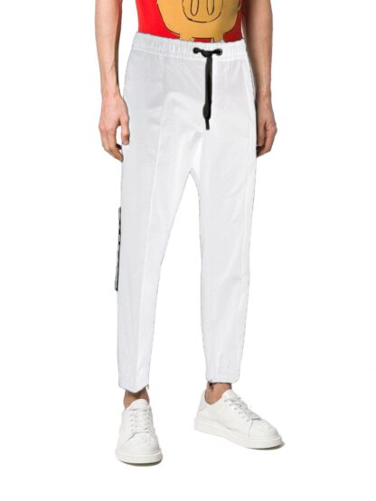 Dolce & Gabbana - Elegant Cotton Drawstring Trousers with Logo Bands