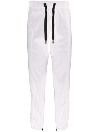 Dolce & Gabbana - Elegant Cotton Drawstring Trousers with Logo Bands