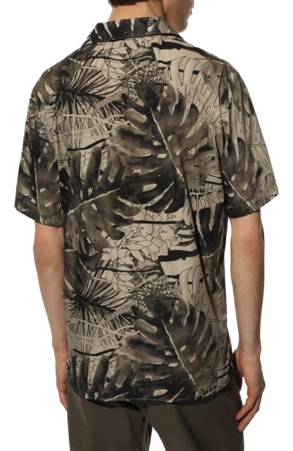 Comme Des Fuckdown - Tropical Leaf Print Short-Sleeve Shirt