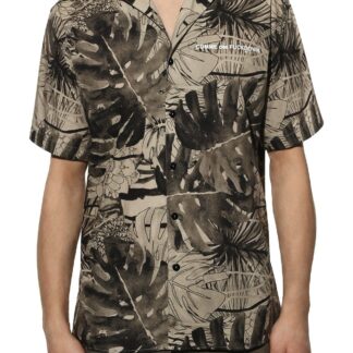 Comme Des Fuckdown - Abstract Print Hawaiian Short Sleeve Shirt