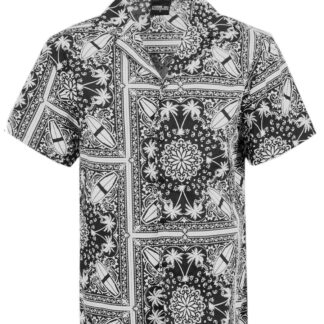 Comme Des Fuckdown - Tropical Leaf Print Short-Sleeve Shirt