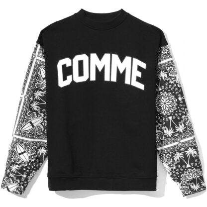 Comme Des Fuckdown - Edgy Printed Crewneck Cotton Sweatshirt