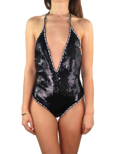 Philippe Model - Sequin Embellished V-Neck Swimsuit