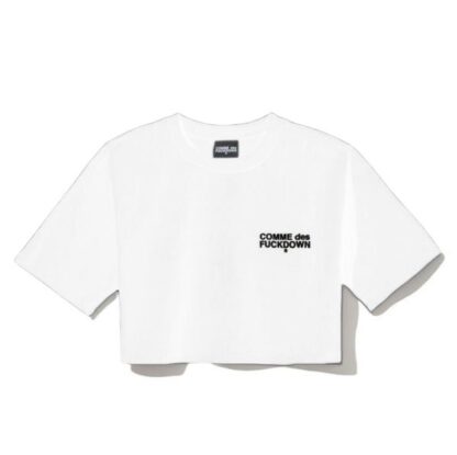 Comme Des Fuckdown - Chic Logo Cotton Tee with Graphic Back