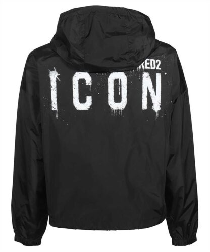 Dsquared² - Sleek Black Nylon Hooded Jacket