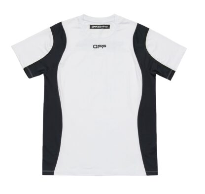 Off-White - Elasticized Logo Tee in Pristine White