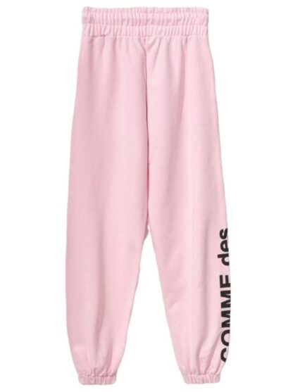 Comme Des Fuckdown - Chic Pink Cotton Sweatpants with Unique Print