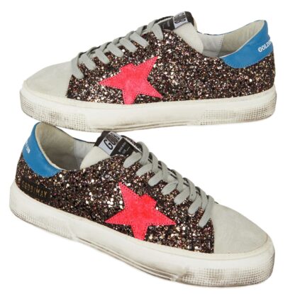 Golden Goose - Multicolor Calfskin Glitter Sneakers