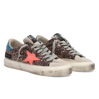 Golden Goose - Multicolor Calfskin Glitter Sneakers