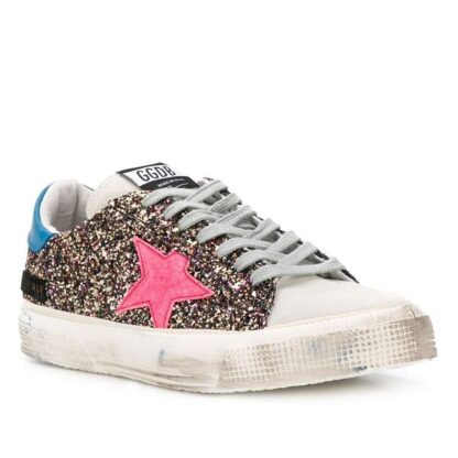 Golden Goose - Multicolor Calfskin Glitter Sneakers