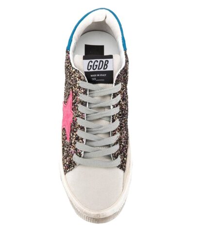 Golden Goose - Multicolor Calfskin Glitter Sneakers