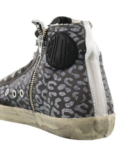 Golden Goose - Elevated High-Top Glitter Sneakers in Gray