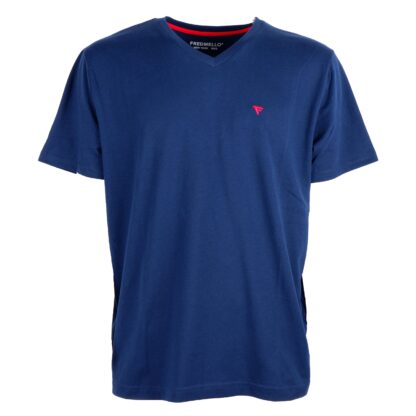 Fred Mello - Classic V-Neck Embroidered Logo Tee