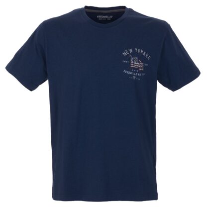 Fred Mello - Chic Blue Cotton Logo Tee