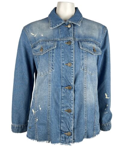 Comme Des Fuckdown - Chic Frayed Hem Denim Jacket