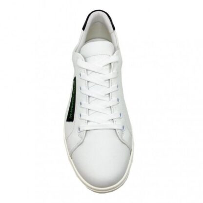 Dolce & Gabbana - Elegant White Calfskin Sneakers with Black Detail