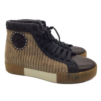 Dolce & Gabbana - Elegant Corduroy and Calfskin High Tops