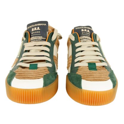 Dolce & Gabbana - Luxe Green & White Calfskin Sneakers