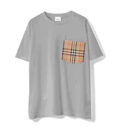 Burberry - Oversized Chest Pocket Cotton Tee - Gray