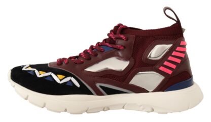 Valentino - Multicolor Leather Low Top Sock Sneakers