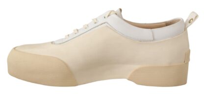 Dries Van Noten - Elegant White Leather Low Top Sneakers