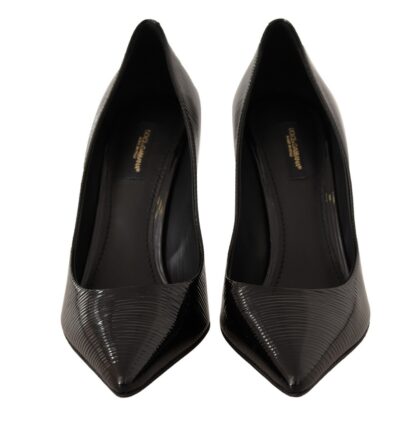 Dolce & Gabbana - Elegant Black Leather Stiletto Pumps