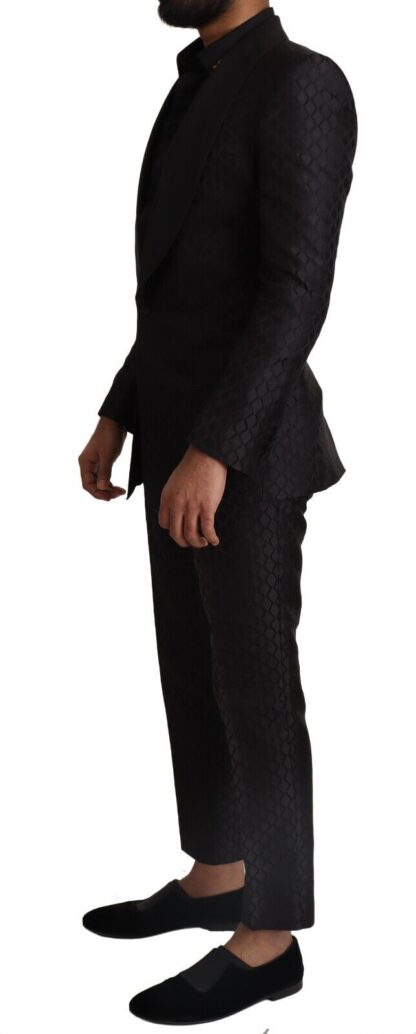 Dolce & Gabbana - Elegant Black Silk Two-Piece Suit