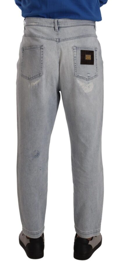 Dolce & Gabbana - Blue Cotton Tapered Denim Trouser GRACE Jeans