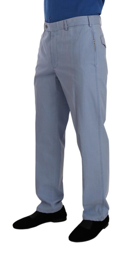 Burberry - Elegant Light Blue Chinos Dress Pants