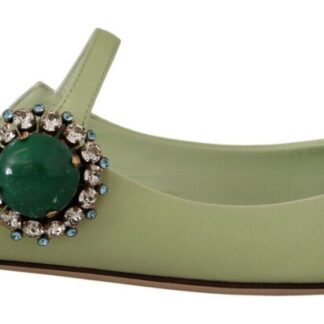 Dolce & Gabbana - Elegant Mesh Slide-on Flats with Button Embellishment