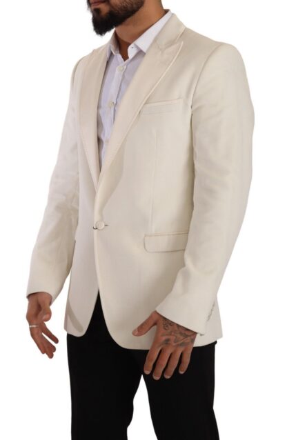 Dolce & Gabbana - Elegant Off White Slim Fit Blazer