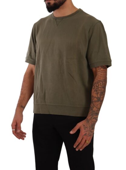 Paolo Pecora Milano - Army Green Crew Neck Cotton Tee