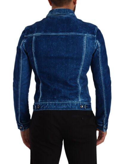 Dolce & Gabbana - Elegant Denim Jacket with Crown Embroidery