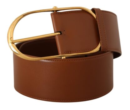 Dolce & Gabbana - Elegant Gold Buckle Leather Belt