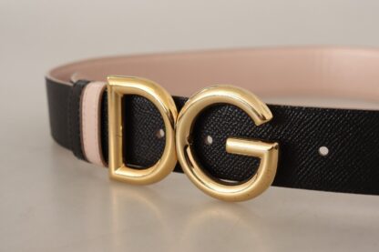 Dolce & Gabbana - Elegant Dual-Tone Leather Belt with Gold Buckle