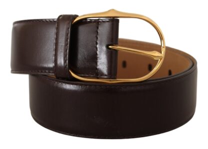 Dolce & Gabbana - Elegant Gold Buckle Leather Belt