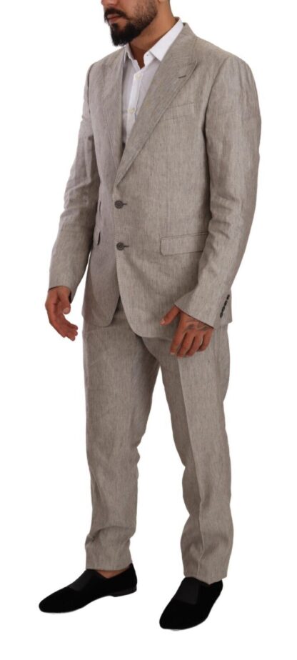 Dolce & Gabbana - Gray NAPOLI Flax Single Breasted 2 Piece Suit