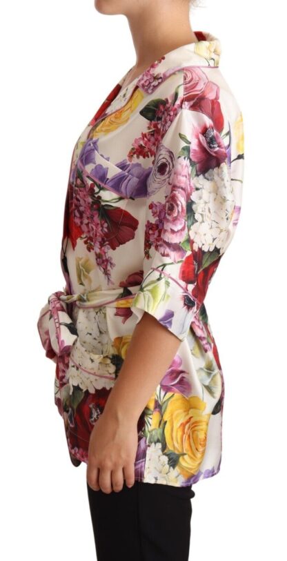 Dolce & Gabbana - Elegant Silk Floral Pajama-Style Blouse