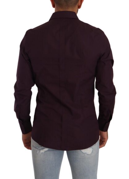 Dolce & Gabbana - Elegant Purple Cotton Dress Shirt