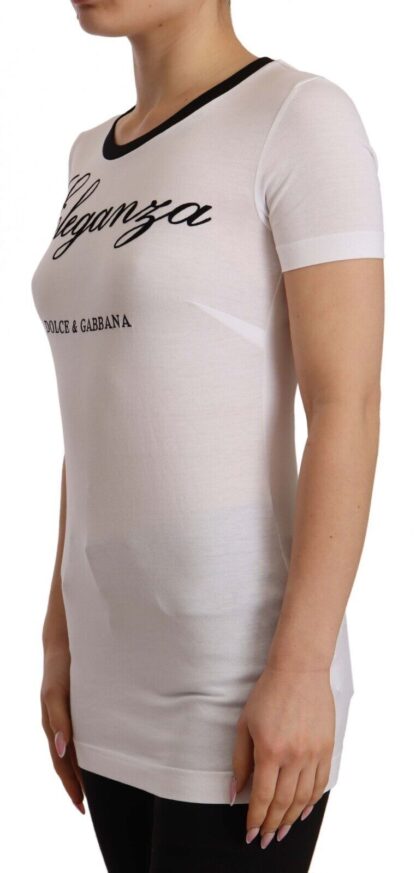 Dolce & Gabbana - Chic White Round Neck Cotton Tee