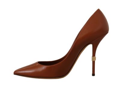 Dolce & Gabbana - Brown Leather High Heels Pumps Shoes