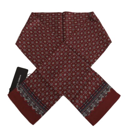 Dolce & Gabbana - Elegant Maroon Silk Scarf for Men