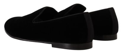 Dolce & Gabbana - Elegant Black Velvet Loafers