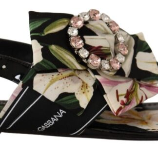 Dolce & Gabbana - Embroidered Flat Leather Sandals