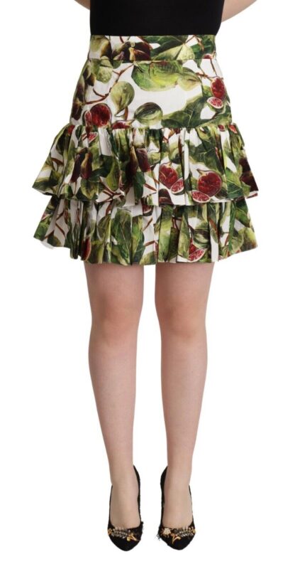 Dolce & Gabbana - Multicolor A-Line Cotton Mini Skirt