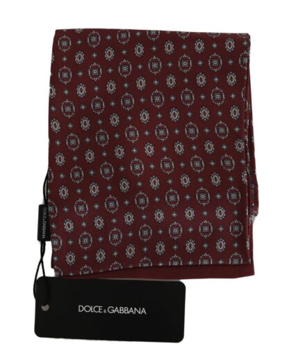 Dolce & Gabbana - Elegant Maroon Silk Scarf for Men