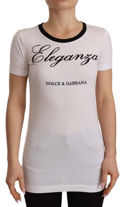 Dolce & Gabbana - Chic White Round Neck Cotton Tee